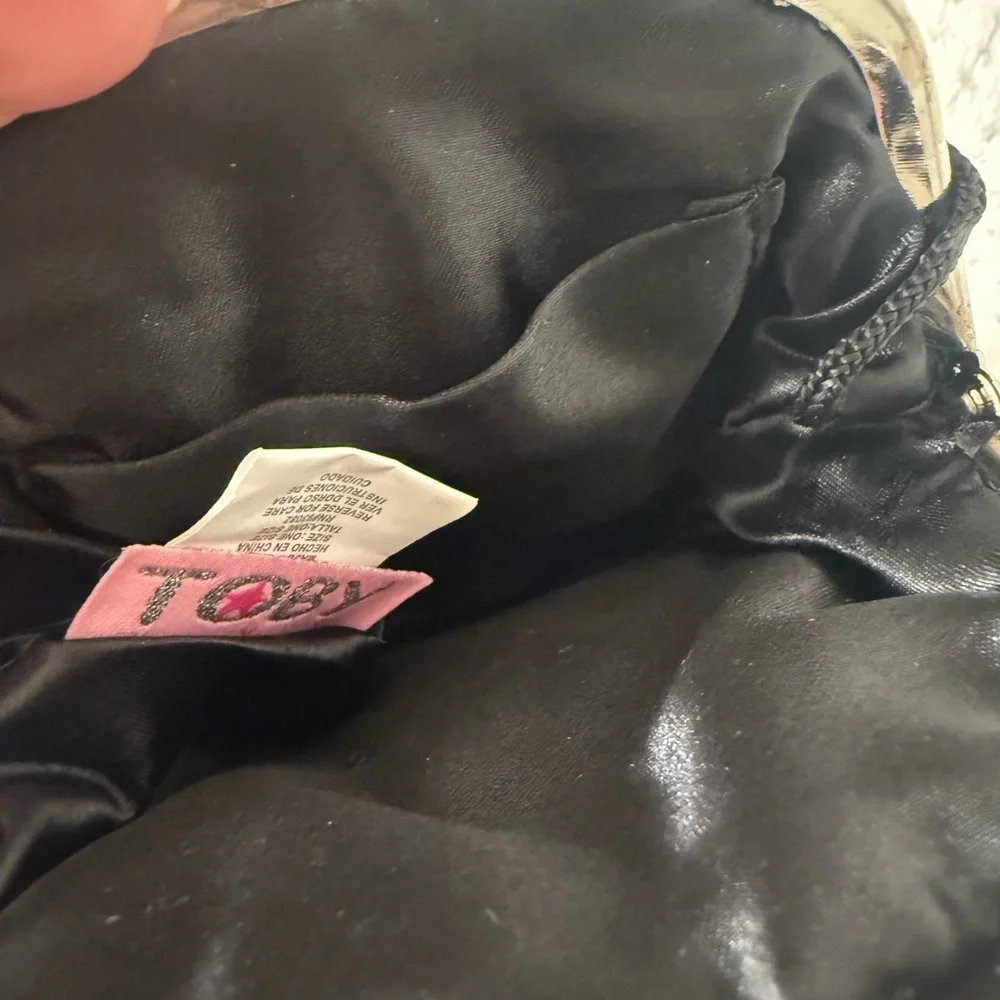 Toby NYC Small Mini Girls Velvet Black Purse With Red Pink Roses Clutch Handbag
